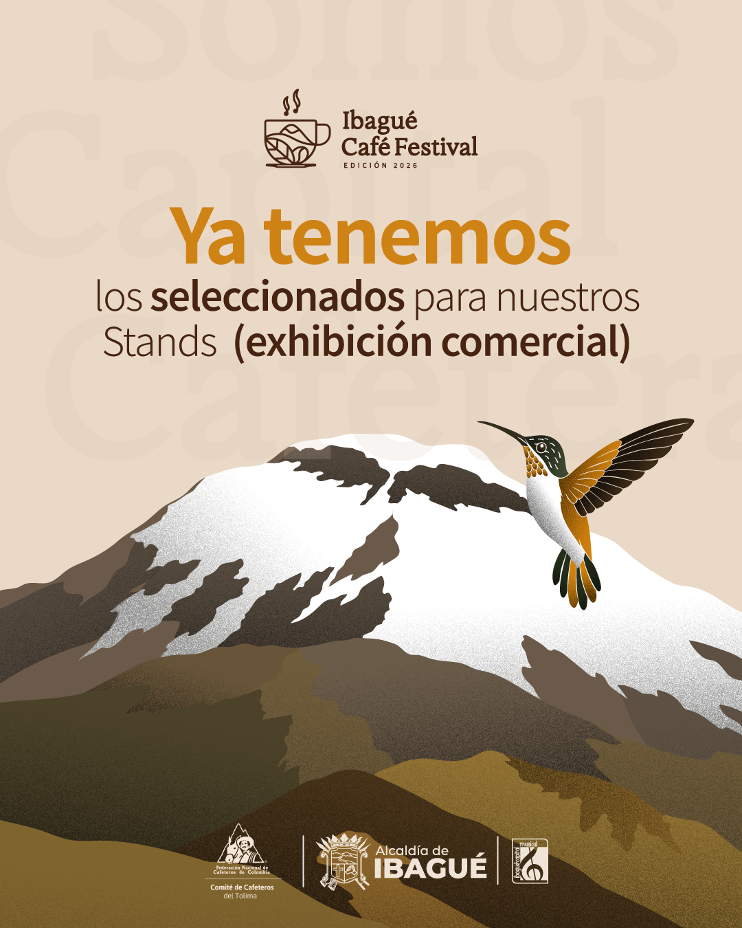 Conozca las marcas seleccionadas para la Exhibición Comercial (Stands) del Ibagué Café Festival 2026